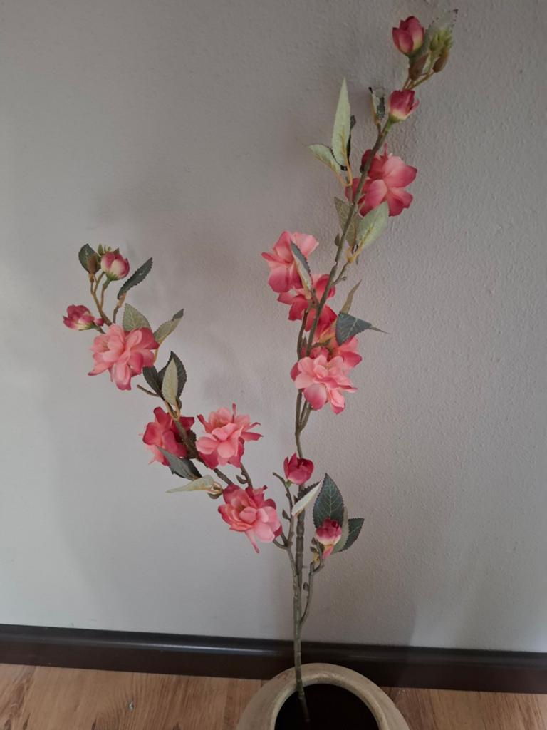 Hortensia Tak - Kunstbloem Roze, Binnen, Roze, Nieuw, Ophalen of Verzenden