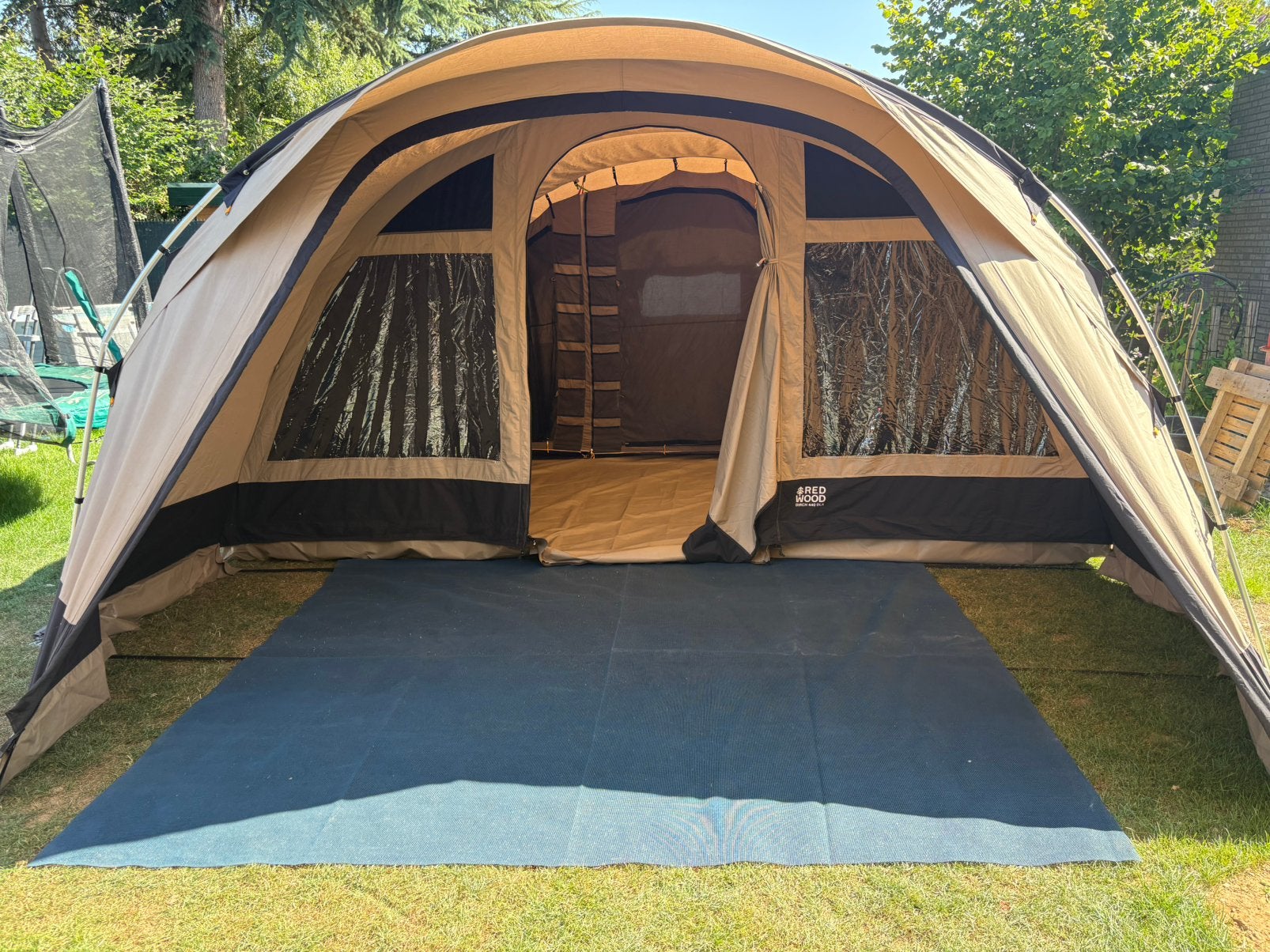 Katoenen tent redwood - birch 440 - 6 pers - zgan, Caravans en Kamperen, Tenten, Ophalen of Verzenden, Zo goed als nieuw, Tot en met 6