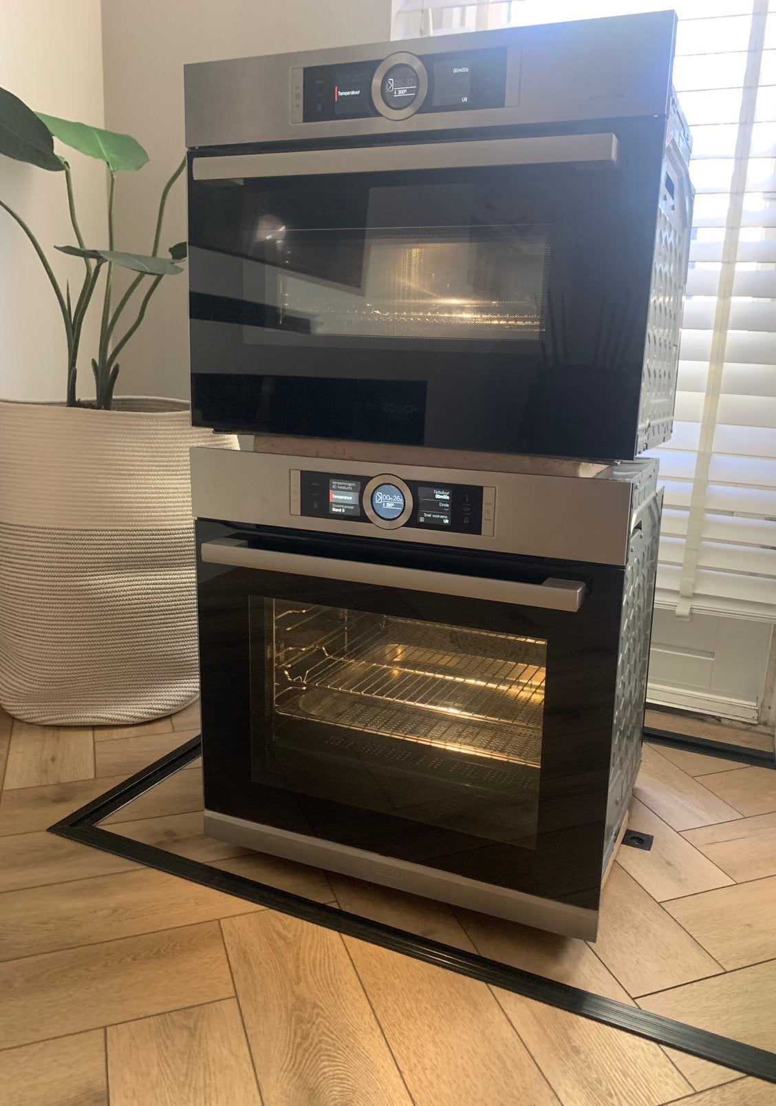 Bosch combi oven magnetron, Ophalen, Zo goed als nieuw, Oven, Inbouw
