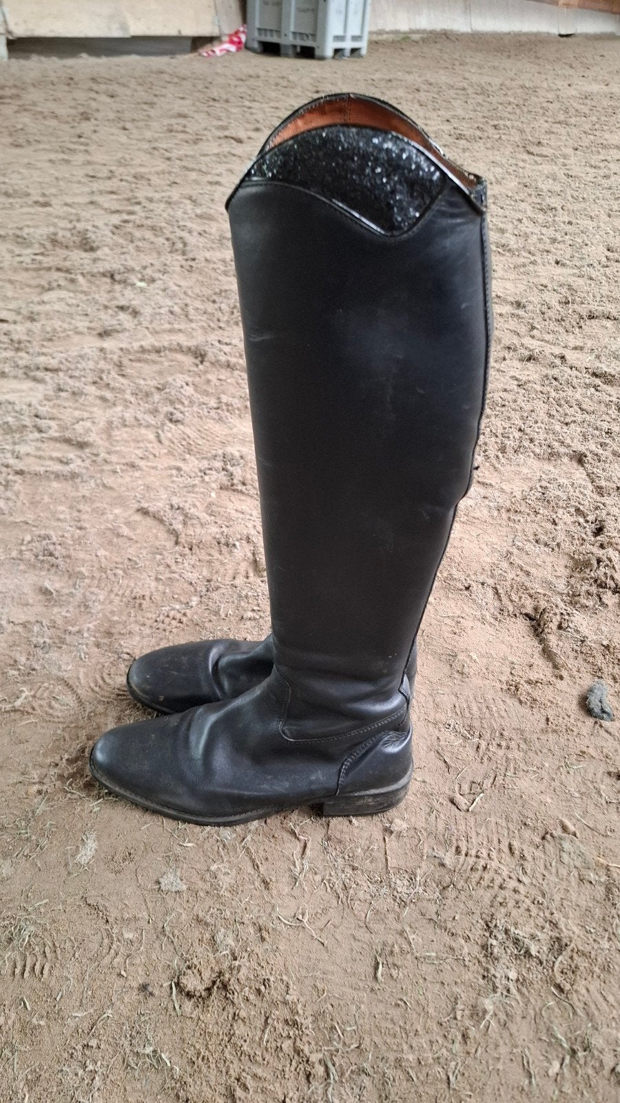 Paardrijlaarzen rijlaarzen met glitter details zwart maat 40, Dieren en Toebehoren, Paardrijkleding, Ophalen of Verzenden, Gebruikt