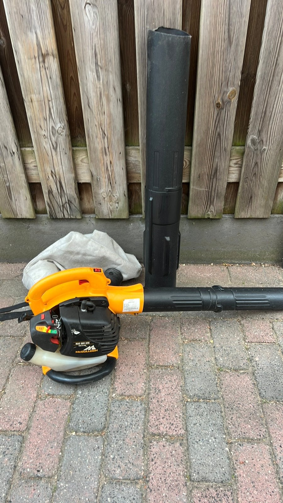 Mc culloch GBV325 Bladblazer op benzine, Ophalen, Benzine, Gebruikt, Met opvangzak