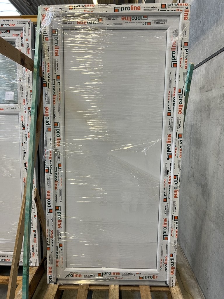 Kunststof buitendeur 98 x 200 antraciet RAL 7016 houtnerf, Doe-het-zelf en Verbouw, Niet ingevuld, 80 tot 100 cm, Niet ingevuld