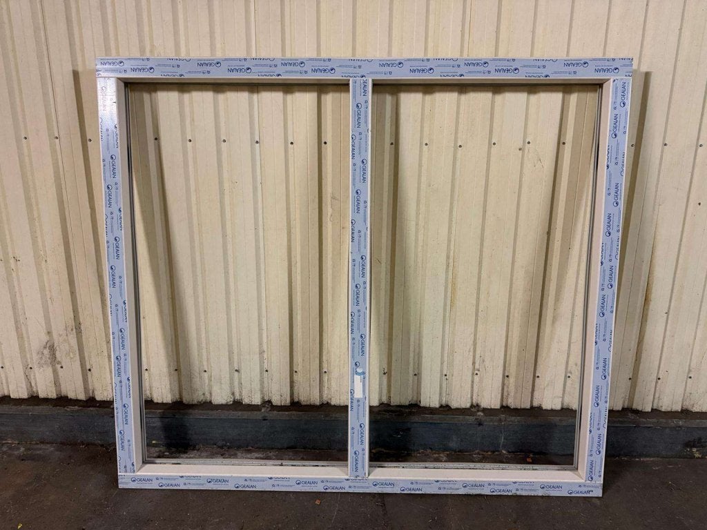 kunststof kozijn Alku creme houtnerf 2125x1835, Niet ingevuld, Kunststof, Raamkozijn, Niet ingevuld