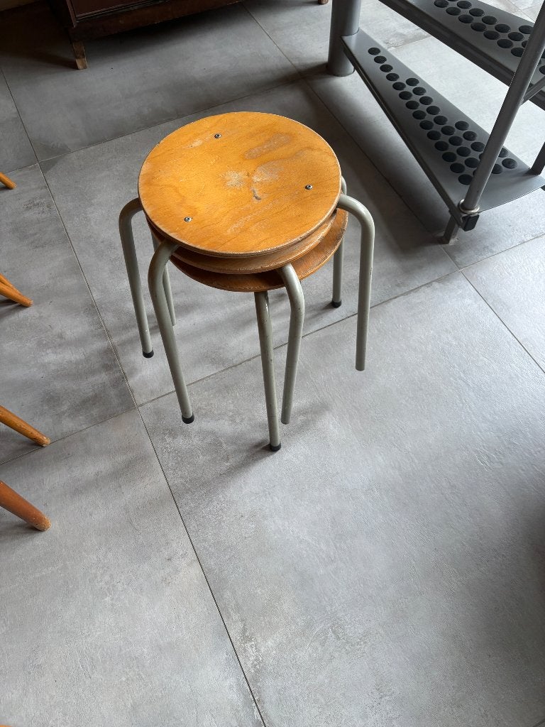 Schoolkrukjes, Huis en Inrichting, Krukjes, Ophalen, Gebruikt, Hout