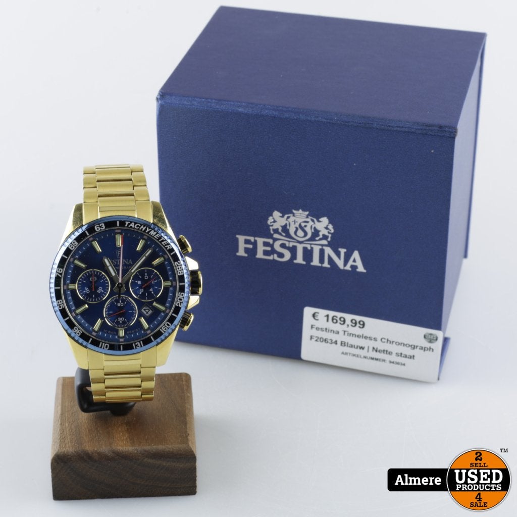 Festina Timeless Chronograph F20634 Blauw | Nette staat, Festina, Gebruikt, Support@festina.com, Avda. Diagonal 468
08006 Barcelona
Spain