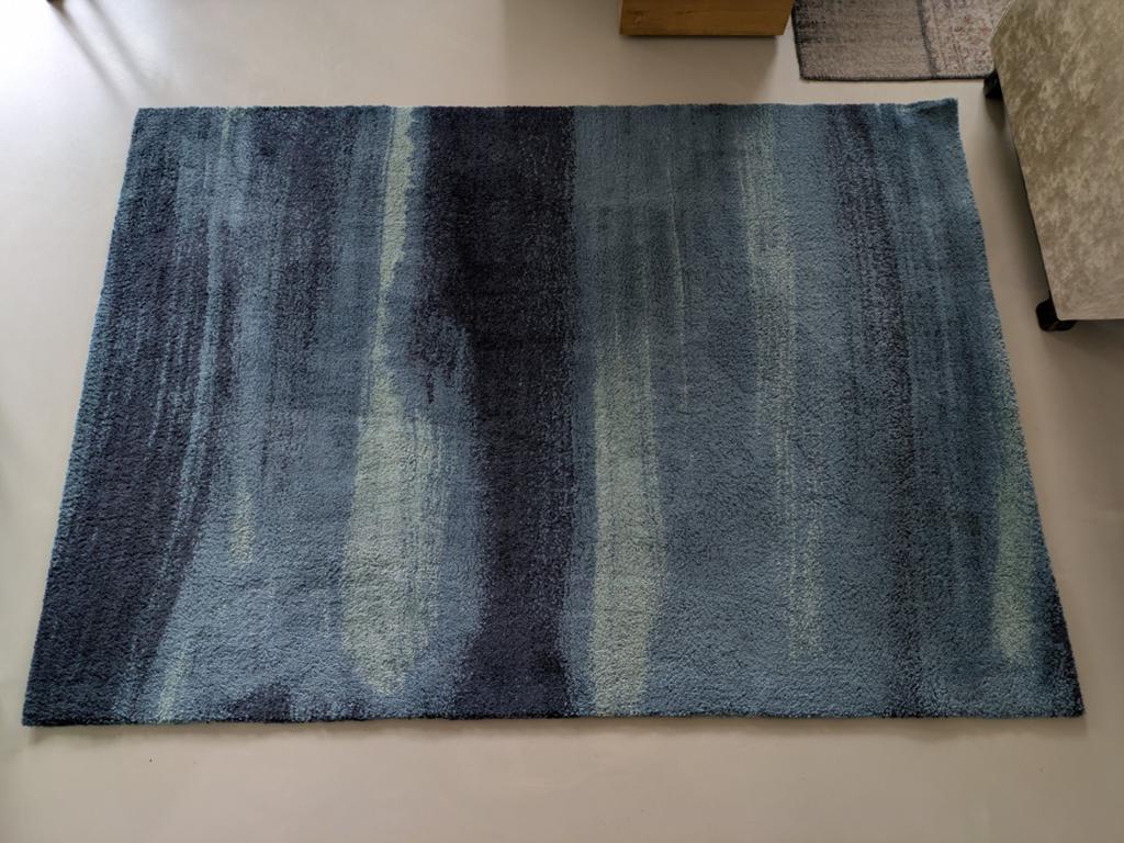 Vloerkleed blauw IKEA 170x240, Ophalen, Gebruikt, Blauw, 150 tot 200 cm