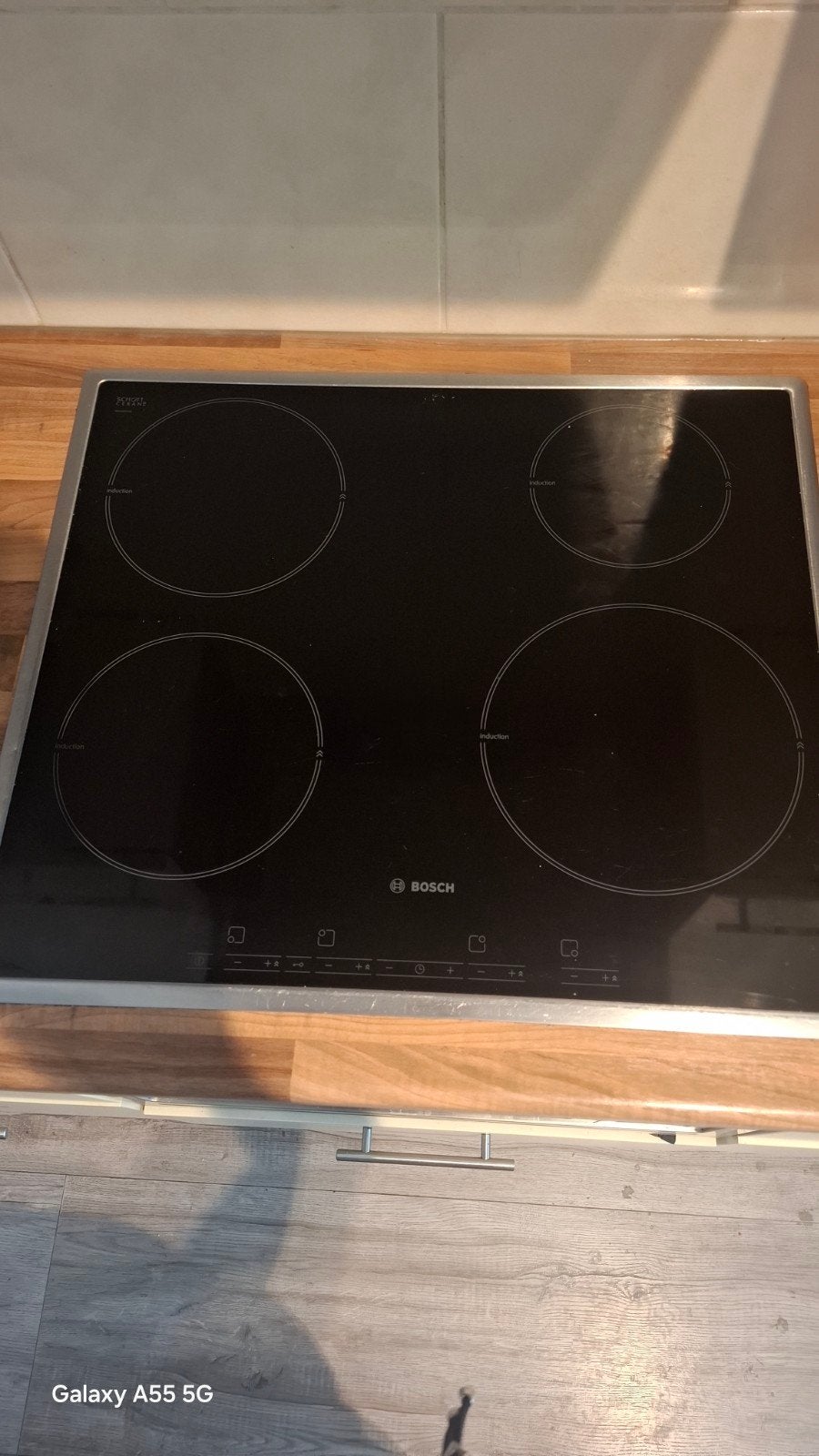 Bosch Inductiekookplaat -inbouw inductie 4 zones, Witgoed en Apparatuur, Ophalen, Gebruikt, 4 kookzones, Inductie