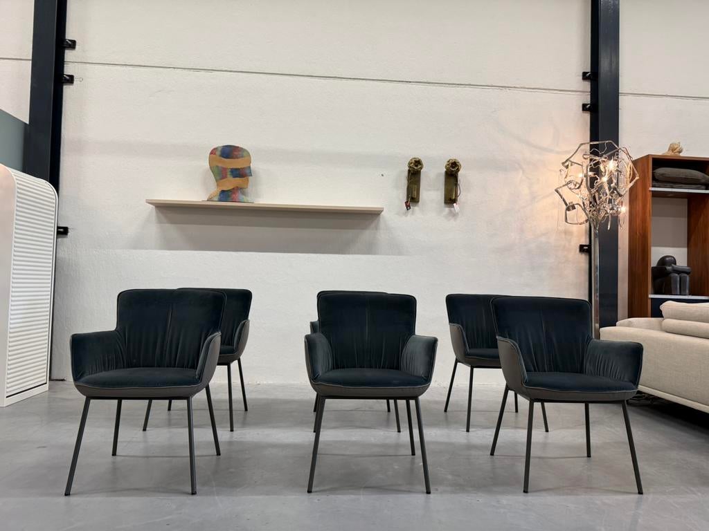 6 Nieuw Rolf Benz 655 Eetkamerstoelen Stof leer design stoel, Huis en Inrichting, Stoelen, Overige kleuren, Nieuw, Leer, Ophalen of Verzenden