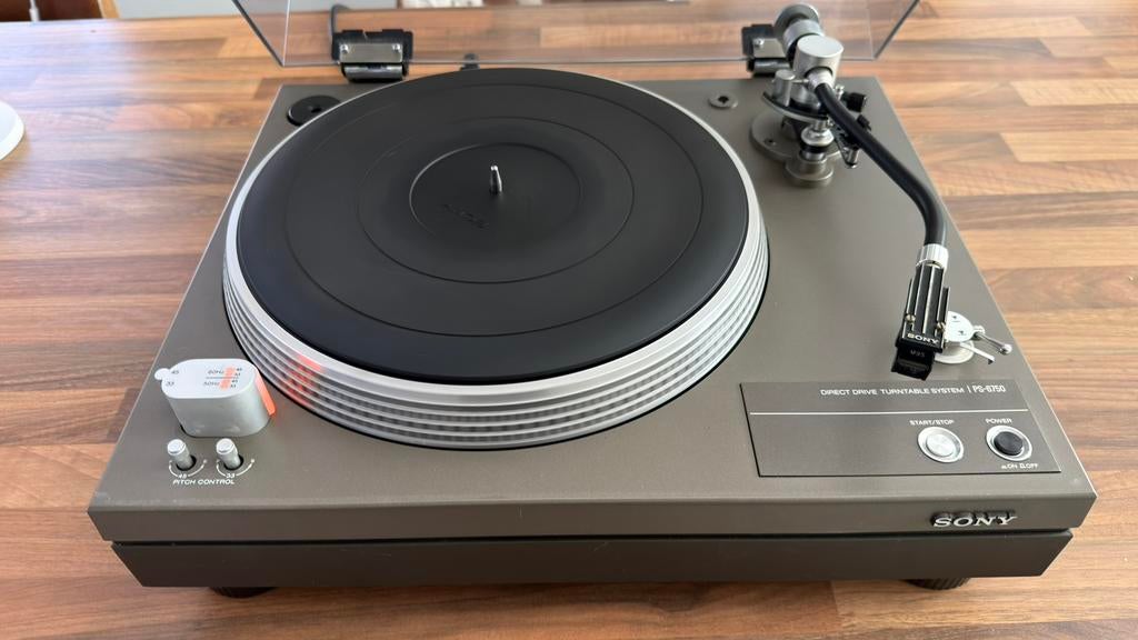 Collectors item Sony PS6750 direct drive draaitafel Shure, Ophalen, Zo goed als nieuw, Sony