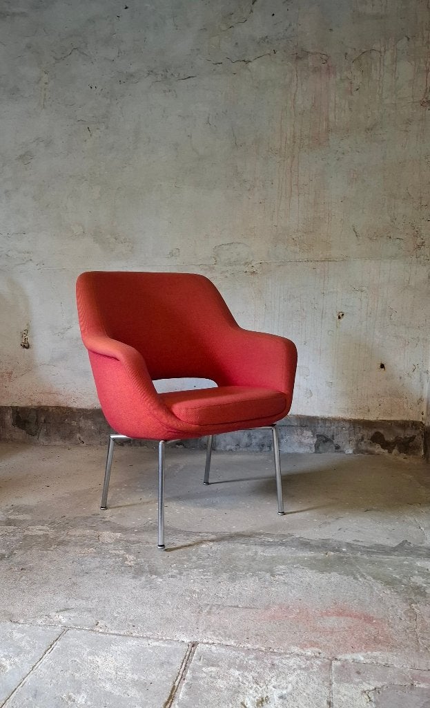 vintage fauteuil knoll ? design kuipstoel, Huis en Inrichting, Stoelen, Ophalen, Gebruikt, Stof, Eén