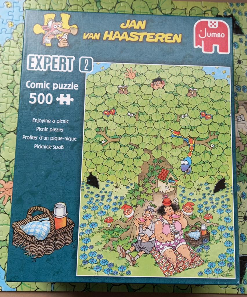 Jumbo puzzel 500 stukjes Jan van Haasteren picnic plezier., Ophalen, 500 t/m 1500 stukjes, Zo goed als nieuw, Legpuzzel