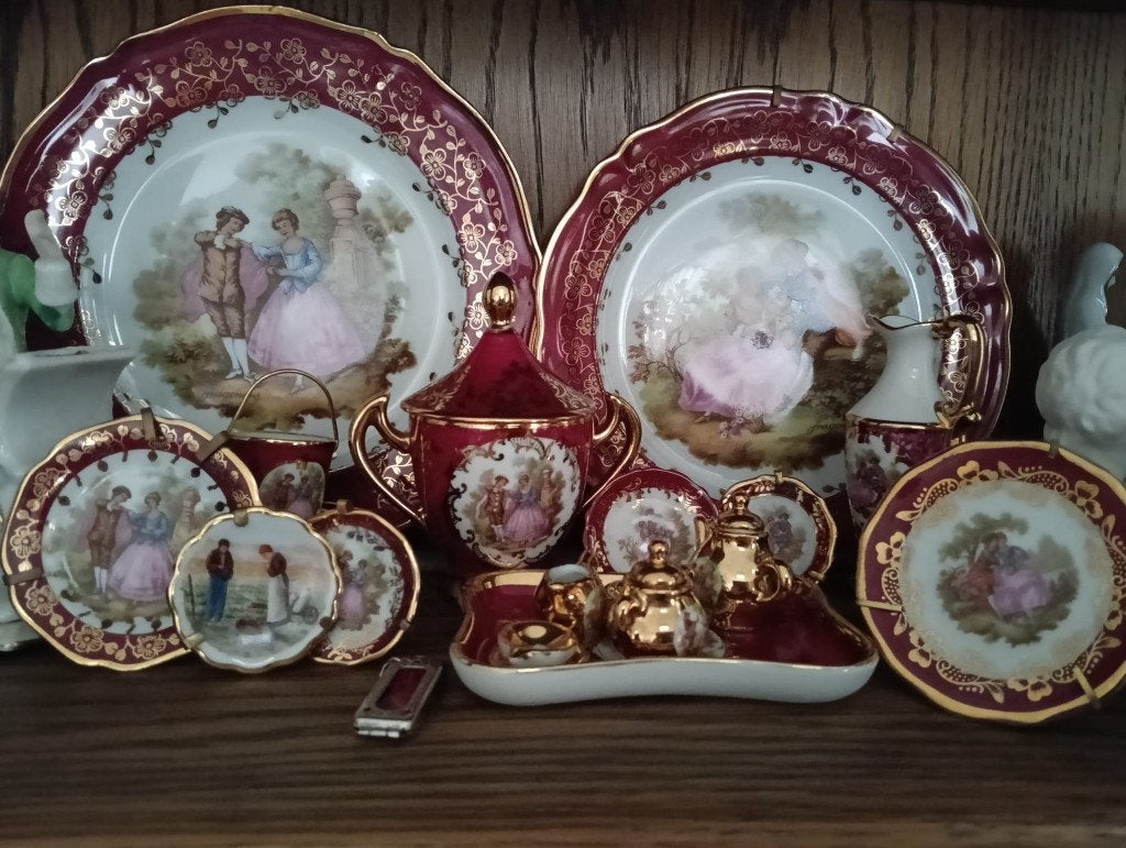 Limoges serviesje met kast, Ophalen