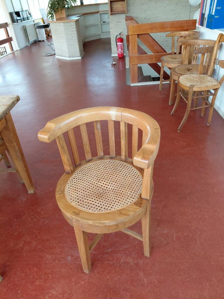 Eikenhouten eetkamer stoelen, Ophalen, Bruin, Koloniaal, Hout