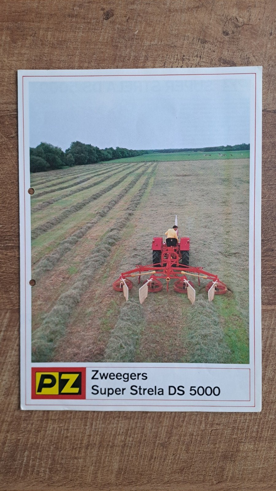 folder PZ Zweegers SUPER STRELA DS 5000 hooihark, schudder, Boeken, Ophalen of Verzenden, Zo goed als nieuw, Folder