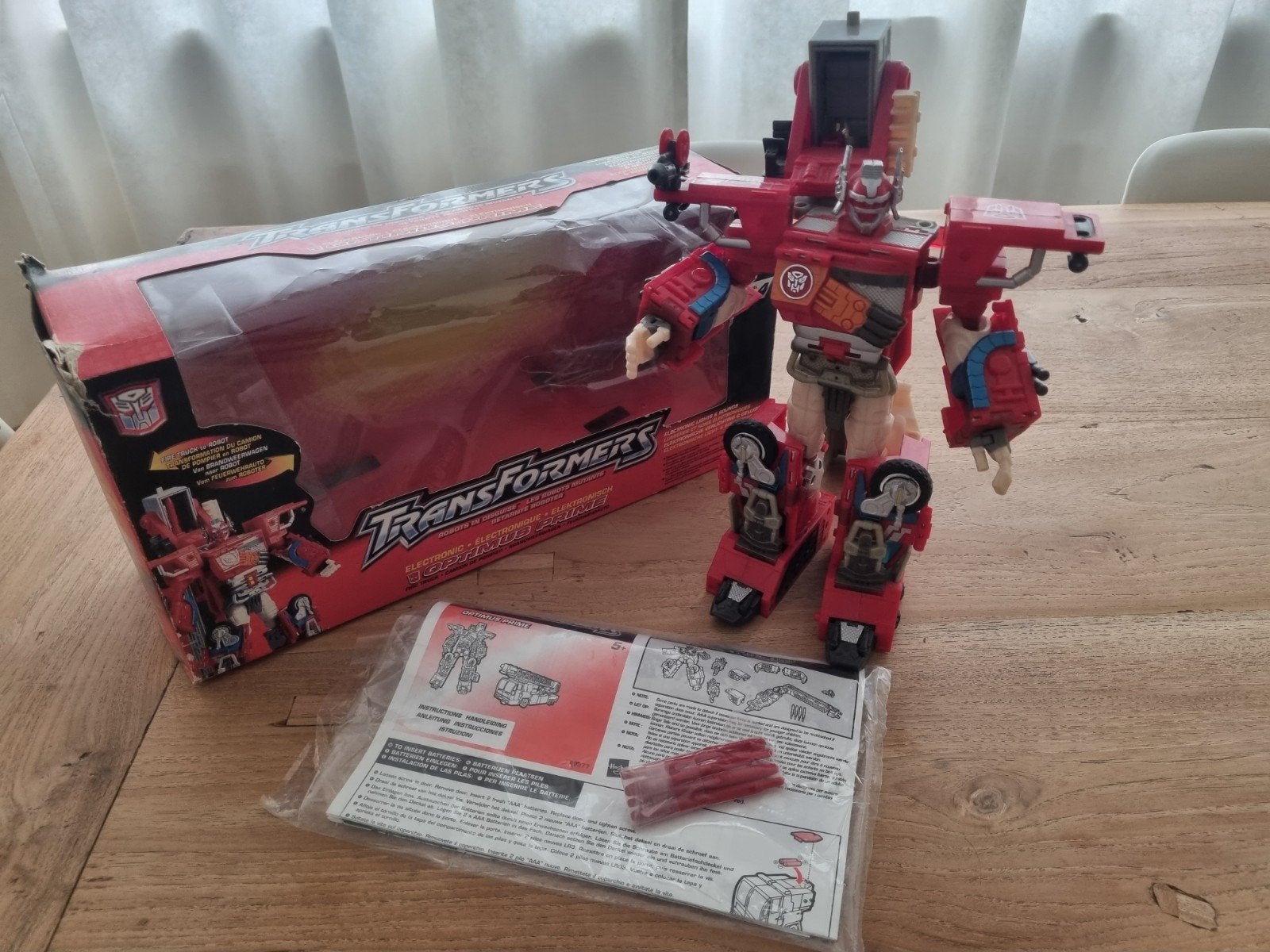 Transformers RID Optimus Prime met doos en instructies, Verzamelen, Overige generaties, Ophalen, Gebruikt, Autobots