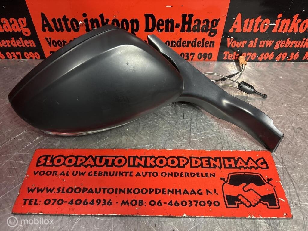 Peugeot 208 ('12-'19) Buitenspiegel Rechts | HANDMATIG, Gebruikt, Ophalen of Verzenden, Peugeot, Peugeot