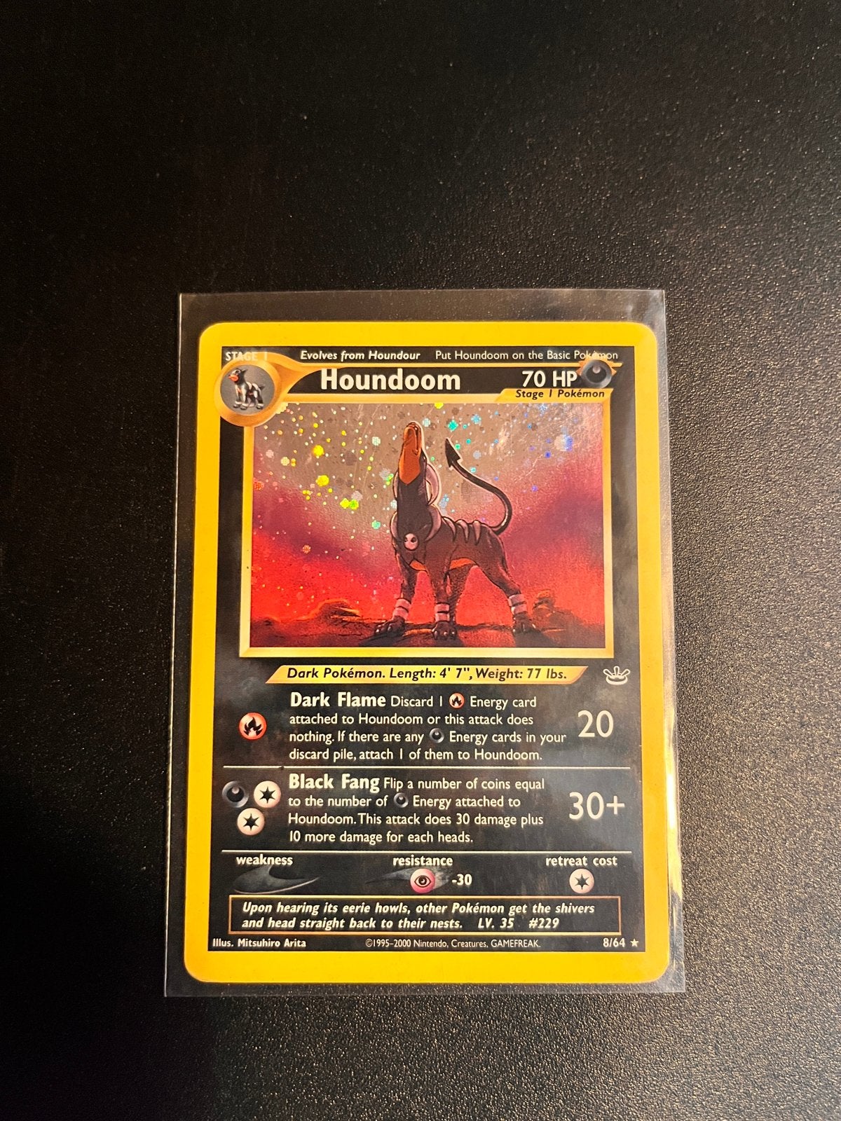 Houndoom neo rev holo, Ophalen of Verzenden, Zo goed als nieuw