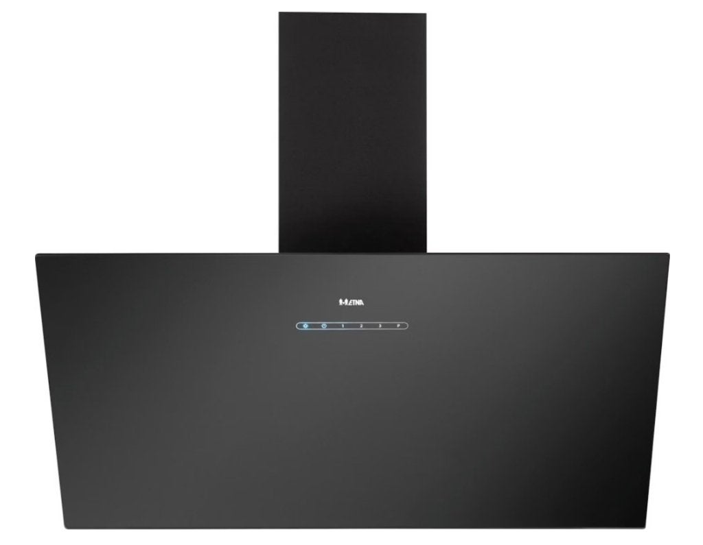 ETNA AD780ZT afzuigkap diagonaal zwart 80 cm, Ophalen, Wandschouwkap, Motor, Zo goed als nieuw