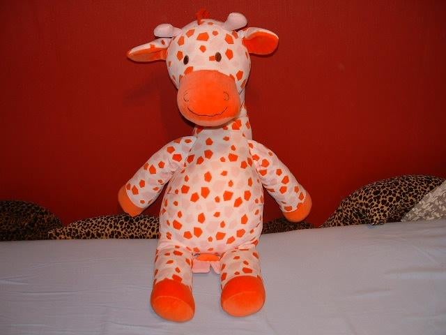 HAPPY HORSE GIRAFFE PINK BIG GOFFY VELOURS WIT MET RO, Ophalen of Verzenden, Nieuw, Overige typen