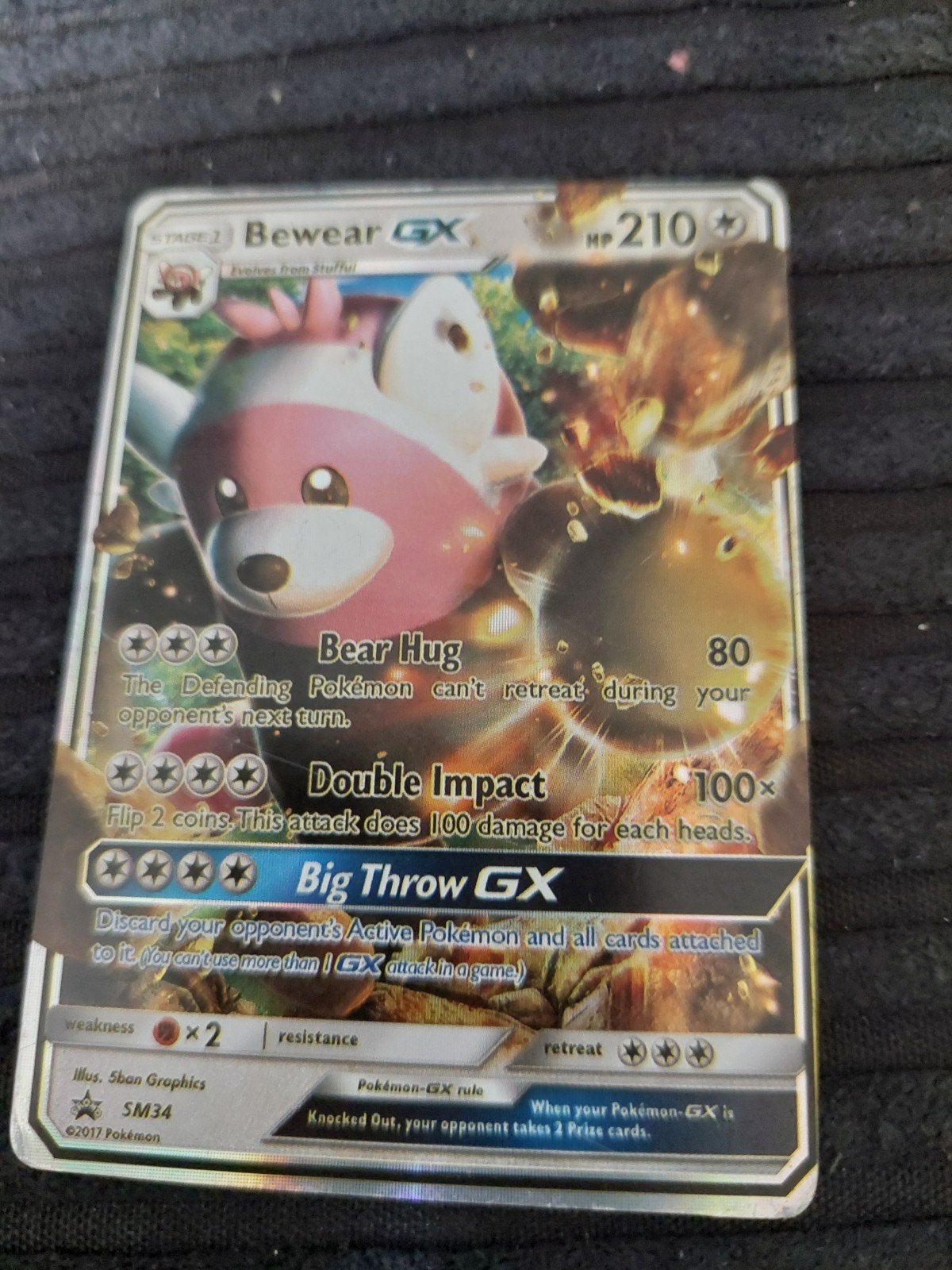 Pokemon Kaart Bewear GX SM34 - Full Art Holo, Ophalen of Verzenden