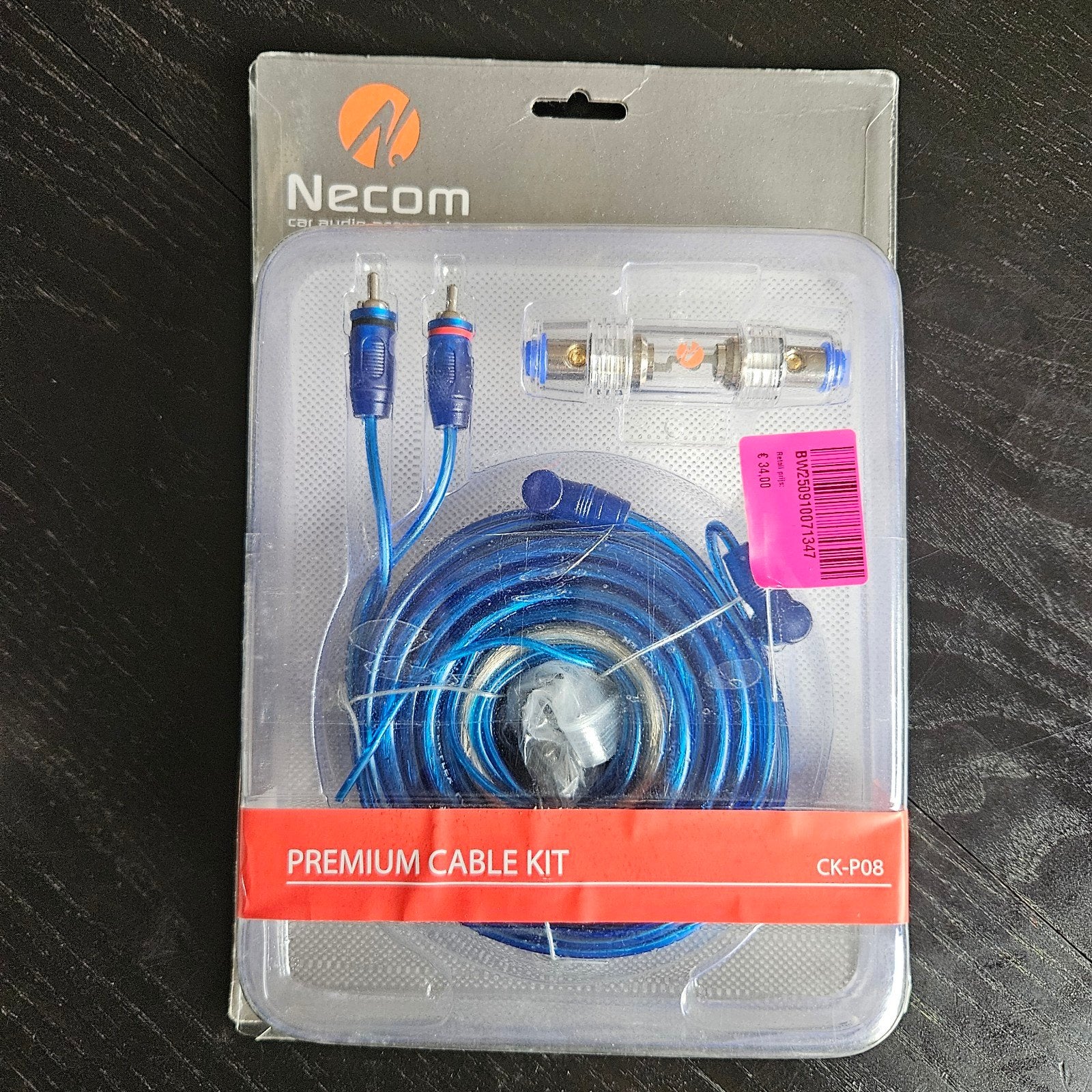 Necom Premium Kabelset CK-P08 voor Auto Audio, Ophalen of Verzenden, Nieuw