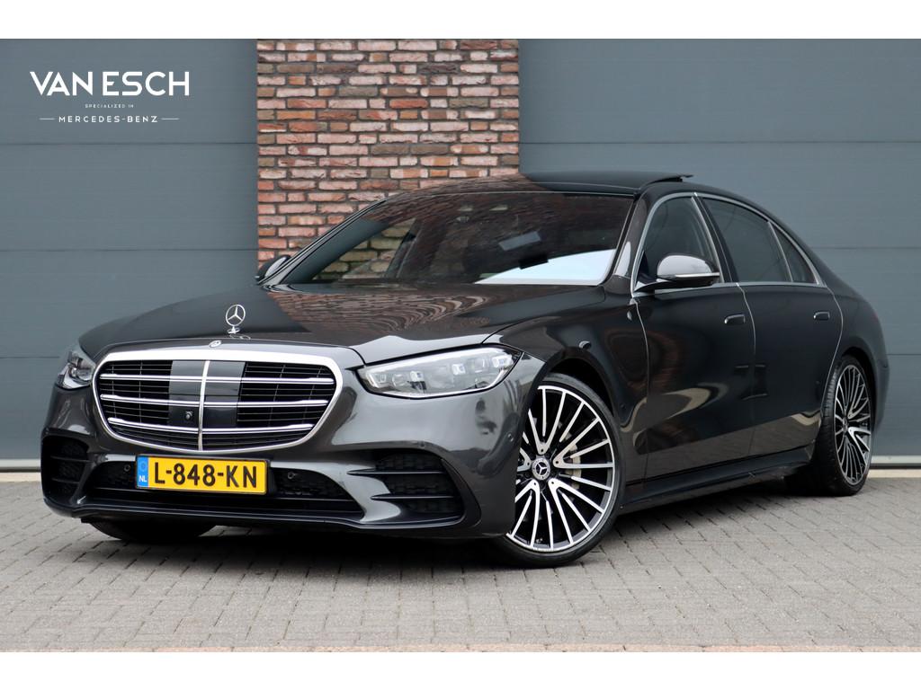 Mercedes-Benz S-Klasse 400d 4MATIC Lang AMG Line Aut9 | Airm, Auto's, Mercedes-Benz, 15 km/l, Gebruikt, 2925 cc, Metallic lak