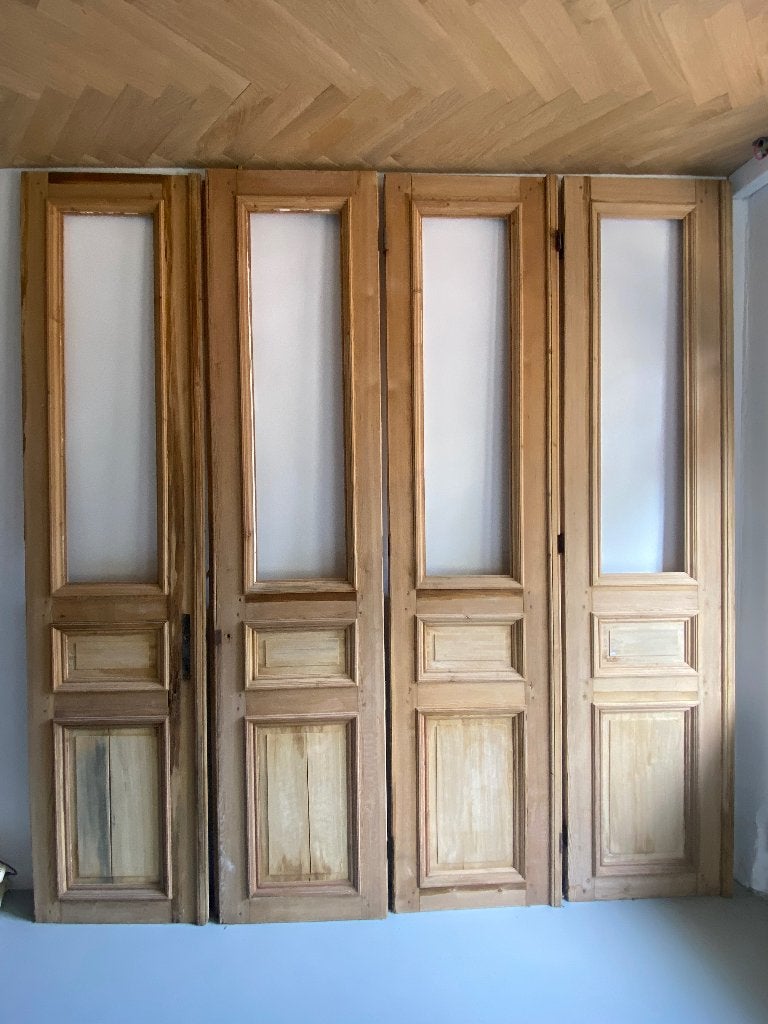 Houten deuren, Doe-het-zelf en Verbouw, Deuren en Horren, Ophalen, Gebruikt, Minder dan 80 cm, 215 cm of meer