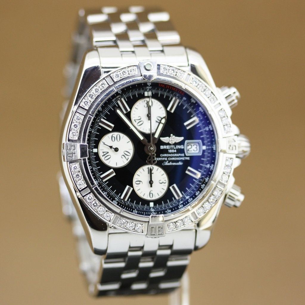 Breitling Chronomat Evolution Diamant D&P 2009, Staal, Gebruikt, Staal, Breitling