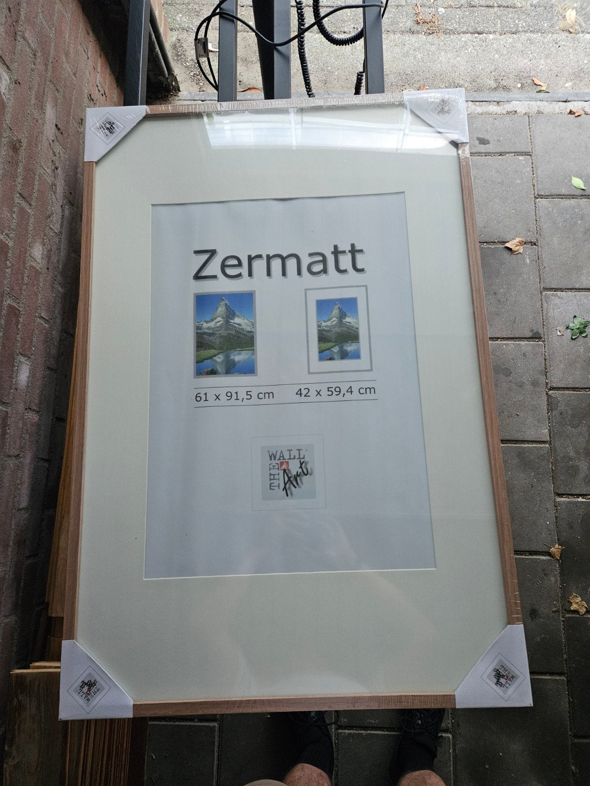 2 x Nieuwe Zermatt fotolijst met passe-partout, 61x91,5 cm, Huis en Inrichting, Woonaccessoires | Lijsten, Ophalen, Bruin, Fotolijst
