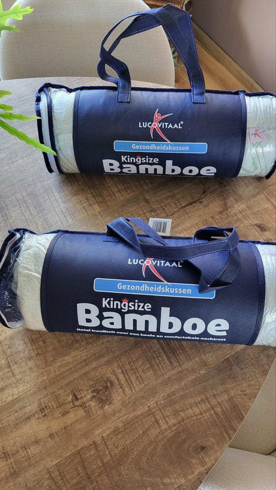 Kingsize Bamboe Gezondheidskussen - Lucovitaal, Anti-allergisch, Nieuw, Ophalen of Verzenden, Kussen