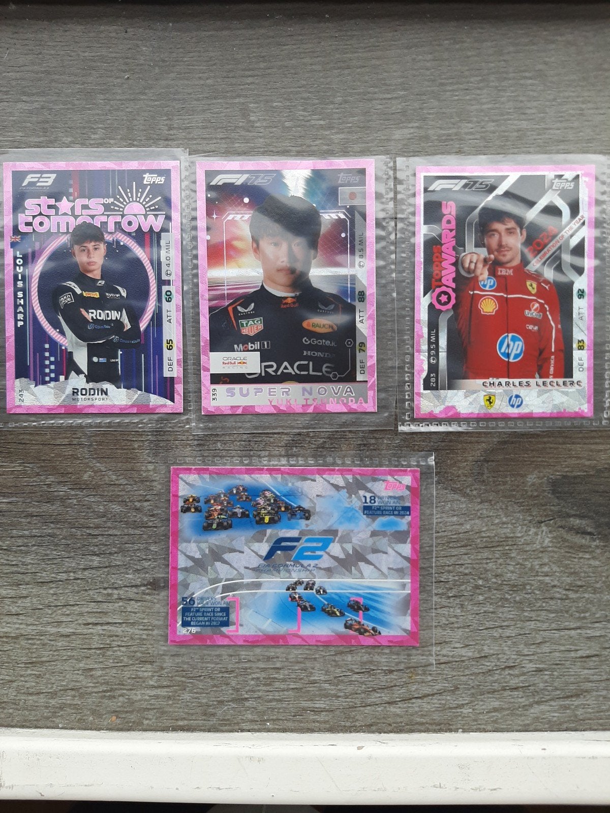 Topps F1 2023 Kaarten - Charles Leclerc, Yuki Tsunoda, Rodin, Ophalen of Verzenden, Zo goed als nieuw, Meerdere kaarten