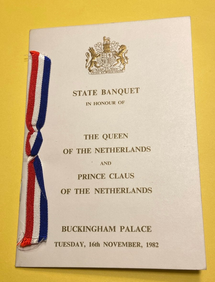 State Banquet tgv bezoek Beatrix en Claus 1982, Ophalen, Zo goed als nieuw, Buitenland, Overige typen