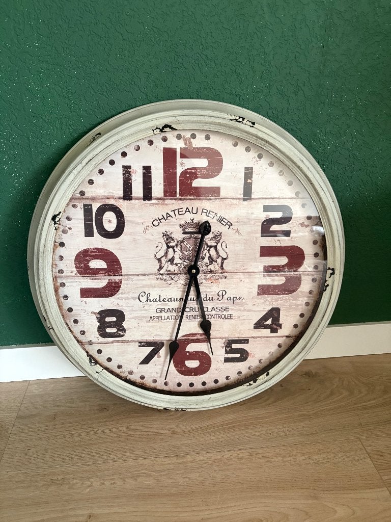 Wandklok diameter 62 cm, Huis en Inrichting, Ophalen, Zo goed als nieuw, Analoog, Wandklok