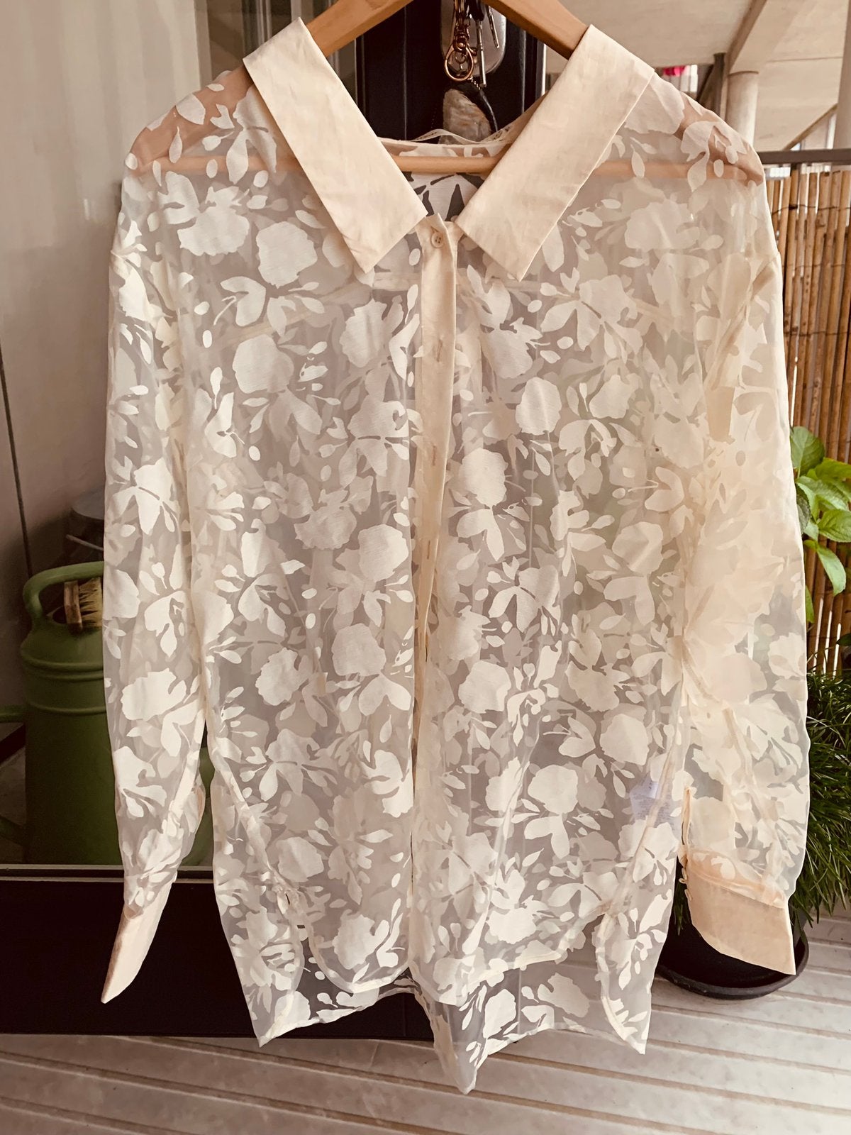 Mooie ecru blouse, InWear, maat 38, Kleding | Dames, Ophalen, Zo goed als nieuw, Maat 38/40 (M), Beige