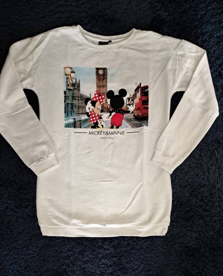 Lange Disney trui / tuniek, mt. XS, Disney, Wit, Ophalen of Verzenden, Zo goed als nieuw