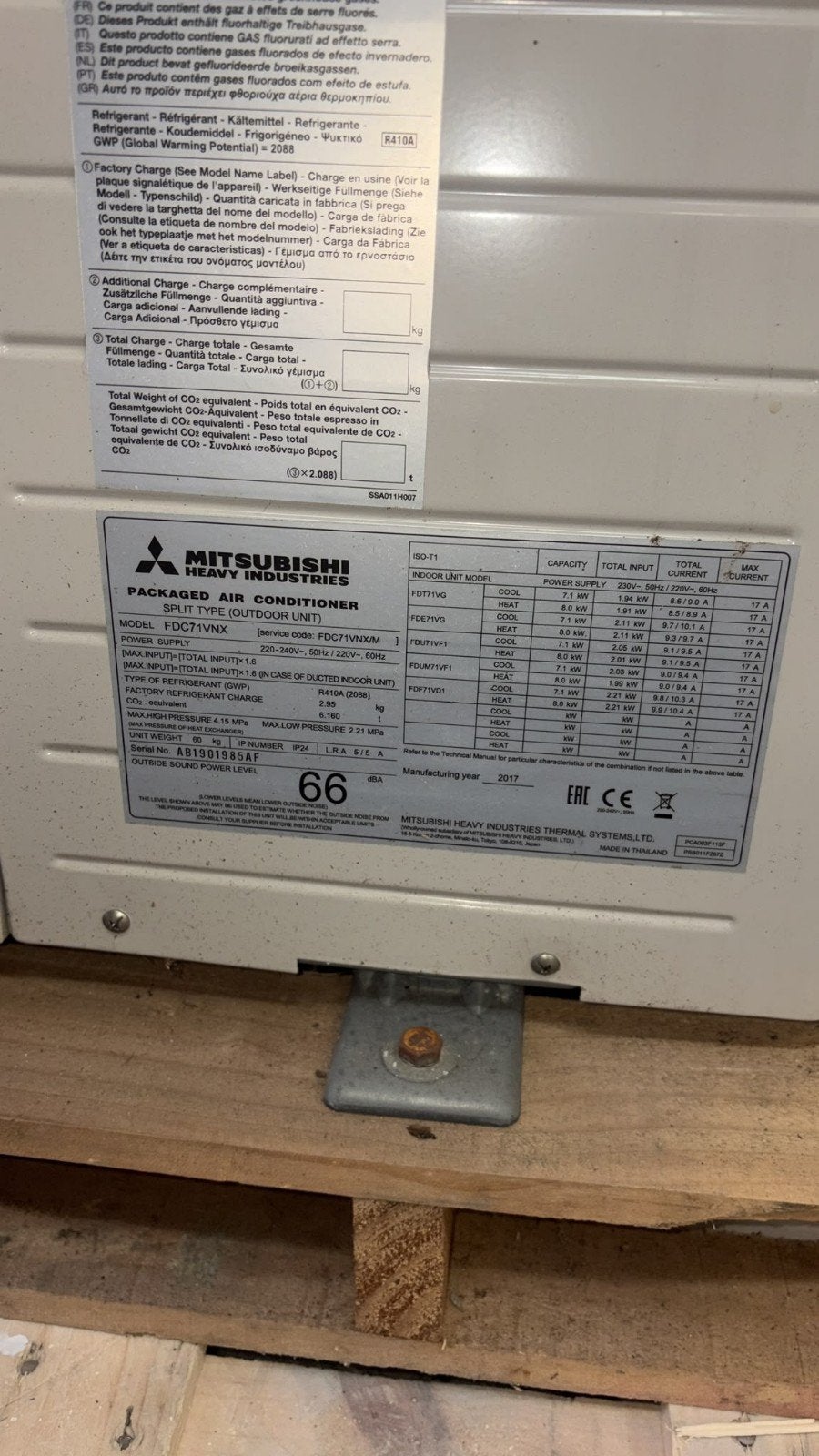 Nieuwe Mitsubishi Heavy Industries Airconditioner, Ophalen, Verwarmen, Nieuw, 3 snelheden of meer