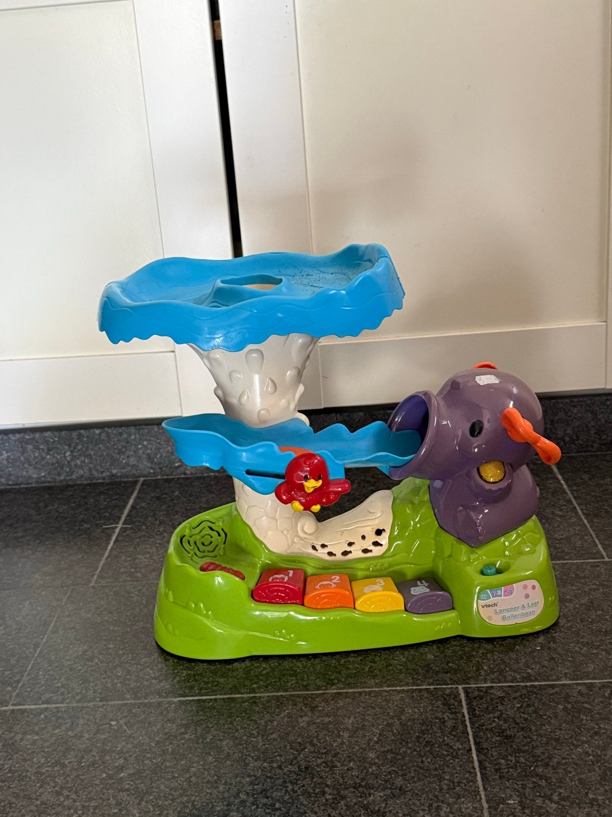 VTech Kiekeboe Knikkerbaan Olifant, Ophalen of Verzenden, Gebruikt, 6 maanden tot 2 jaar