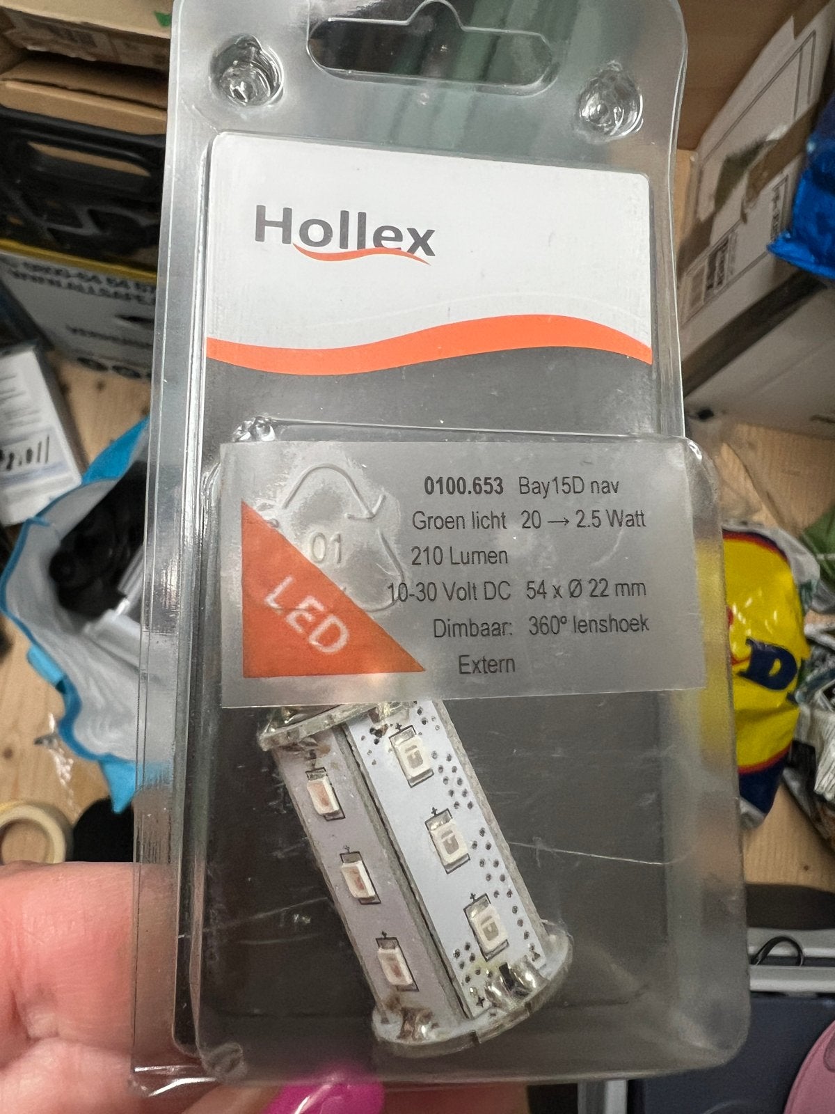 Hollex vervangings Lamp - Groen Licht, Ophalen of Verzenden, Nieuw, Binnenverlichting