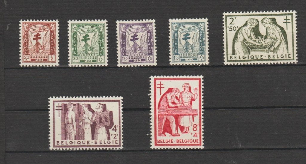 België 1956 TBC - verpleegsters **, Orginele gom, Ophalen of Verzenden, Postfris, Postfris