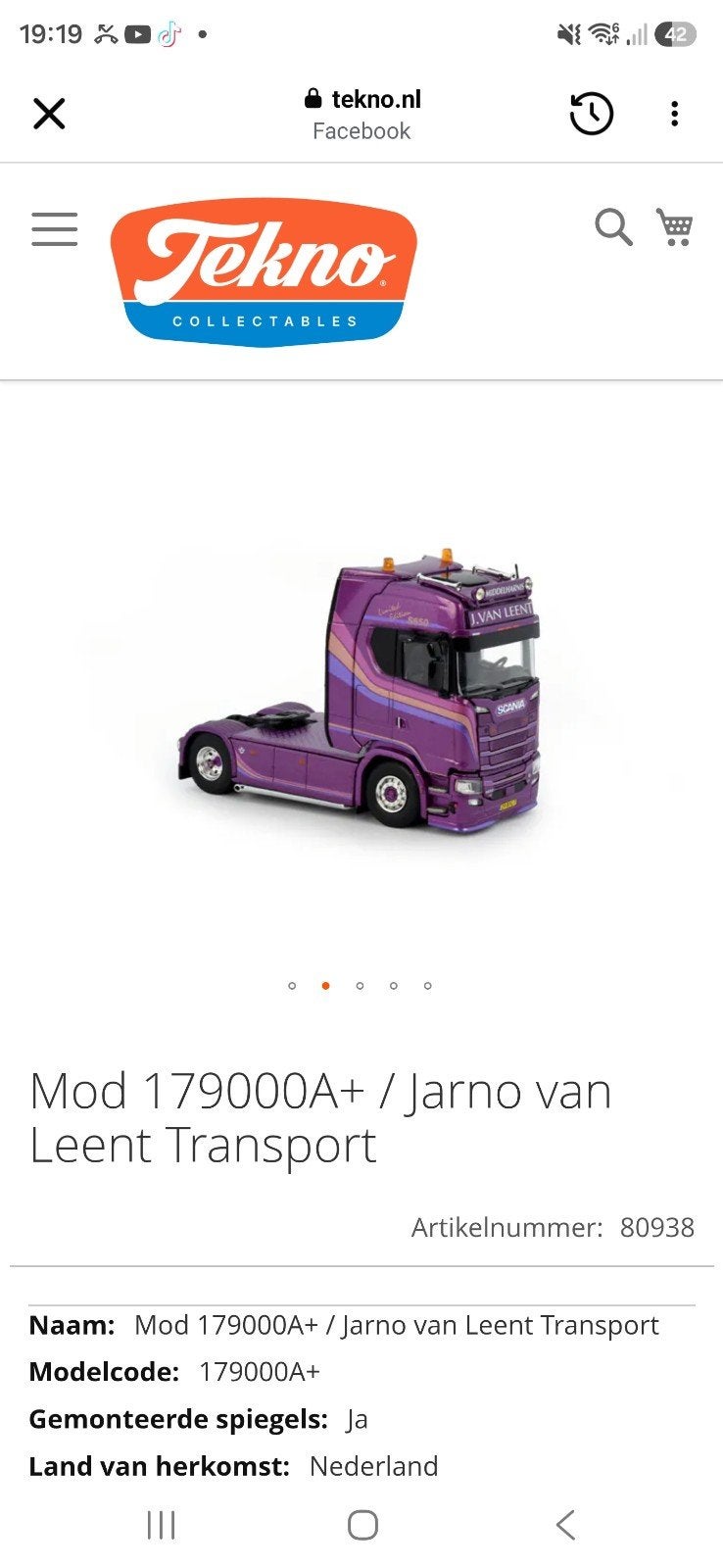 gezocht !!!Tekno Scania J. van Leent Transport modelvrachtwa, Hobby en Vrije tijd, Overige merken, 1:50 of kleiner, Ophalen of Verzenden