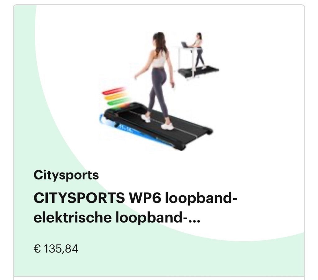Elektrische Loopband, Ophalen, Zo goed als nieuw, Benen, Loopband