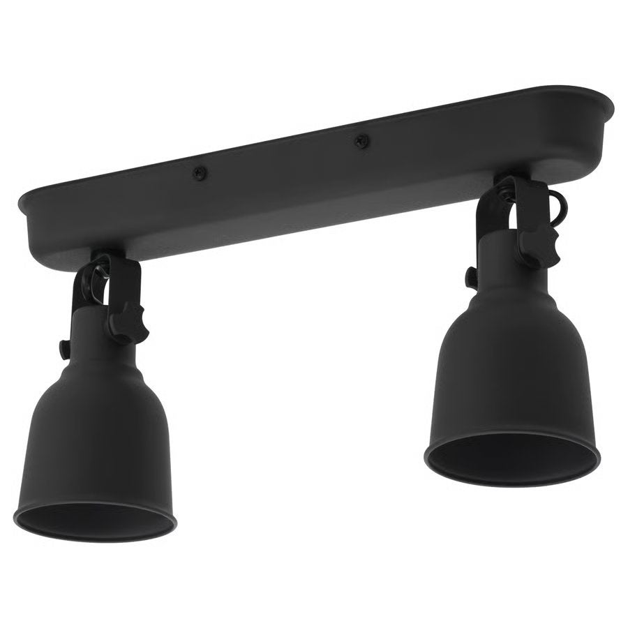 IKEA HEKTAR plafondrail – 2 spots – donkergrijs, Ophalen, Zo goed als nieuw