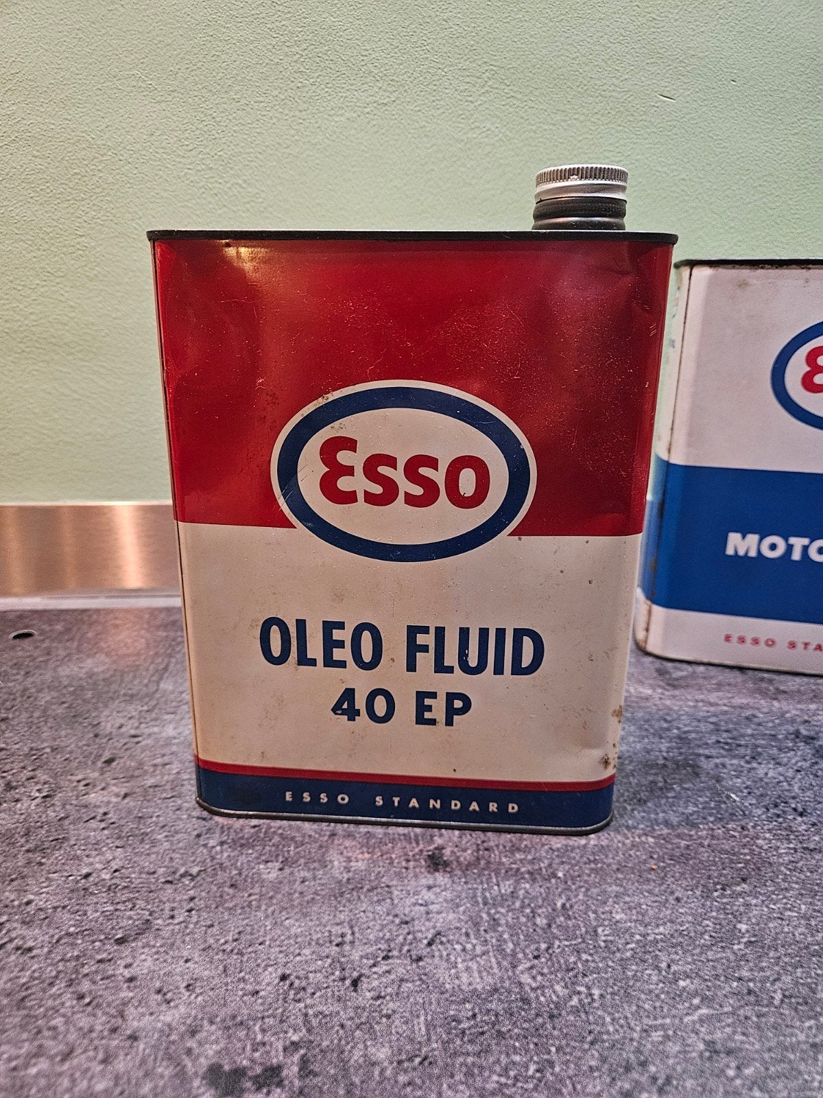 Esso olieblik OLEO FLUID Esso Standard, Ophalen of Verzenden, Gebruikt, Overige