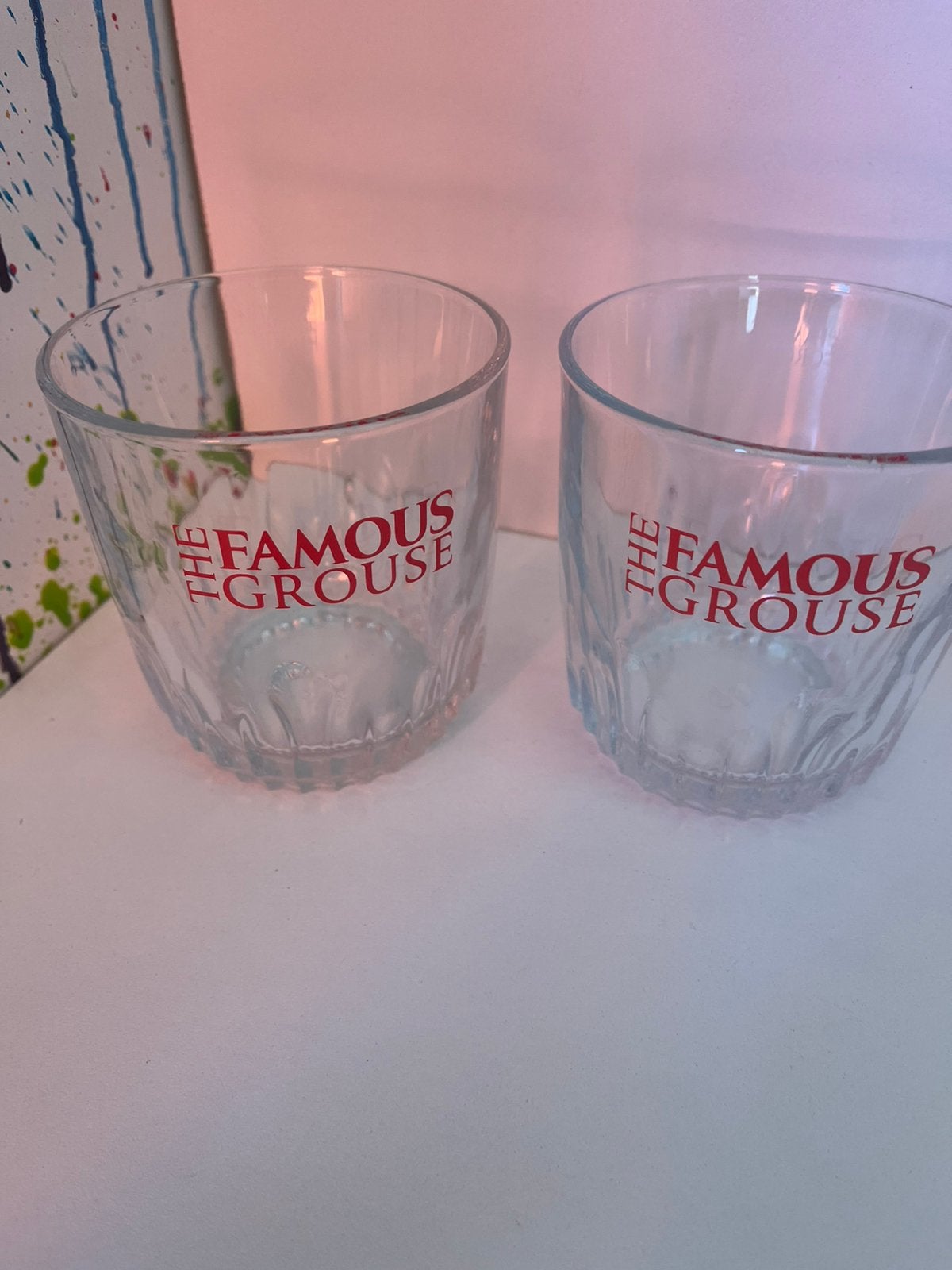 The Famous Grouse whisky glazen set van 2 glazen, Ophalen of Verzenden, Nieuw, Borrel- of Shotglas