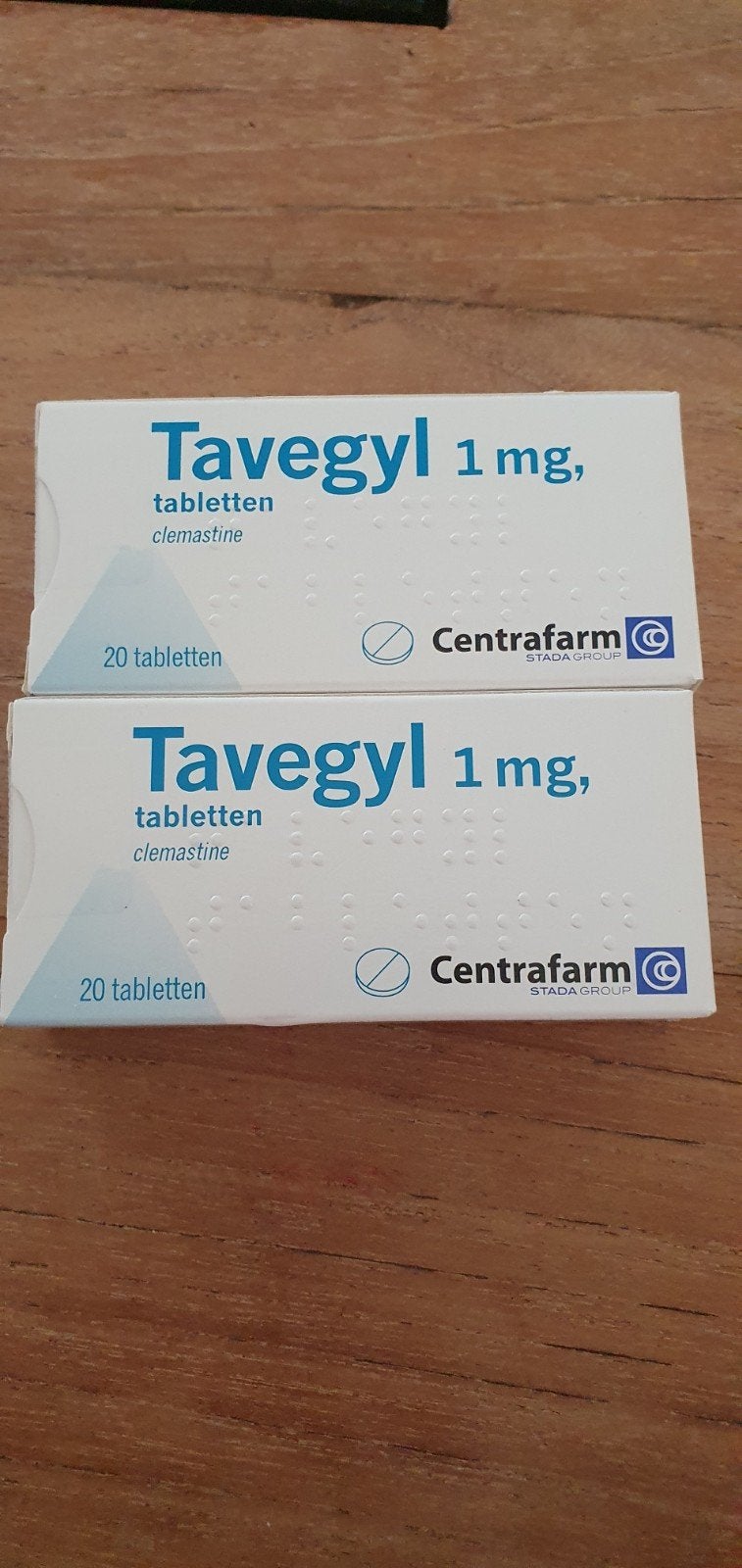 Tavegyl 1 mg tabletten - Clemastine (2x20 stuks), Ophalen of Verzenden, Nieuw, Overige typen