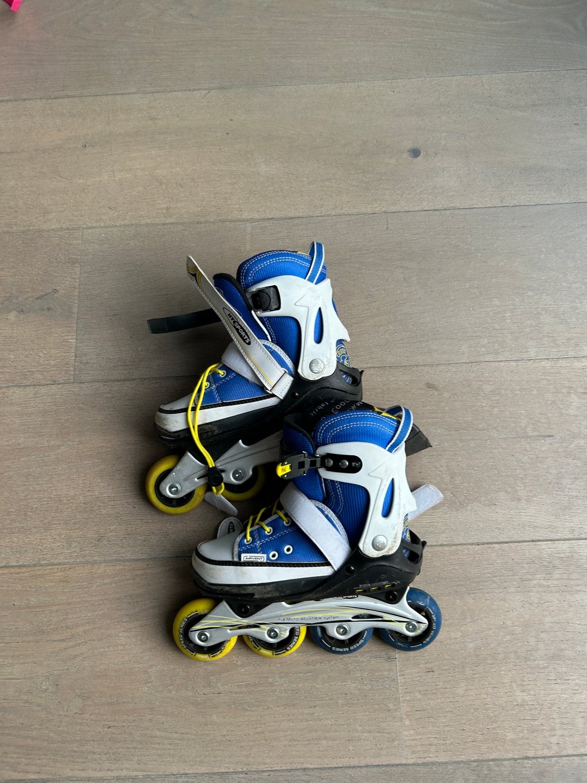 Verstelbare inline skates voor kinderen - Blauw/Wit, Sport en Fitness, Skeelers, Kinderen, Inline skates 4 wielen, Ophalen, Overige merken