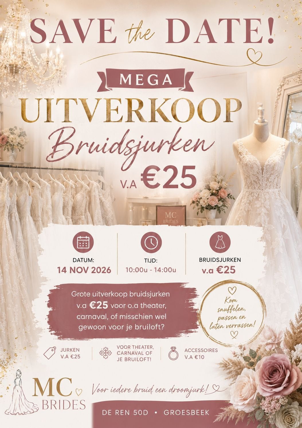 Mega uitverkoop!!! Trouwjurken vanaf €25!!!, Kleding | Dames, Ophalen, Zo goed als nieuw, Wit, Trouwjurk