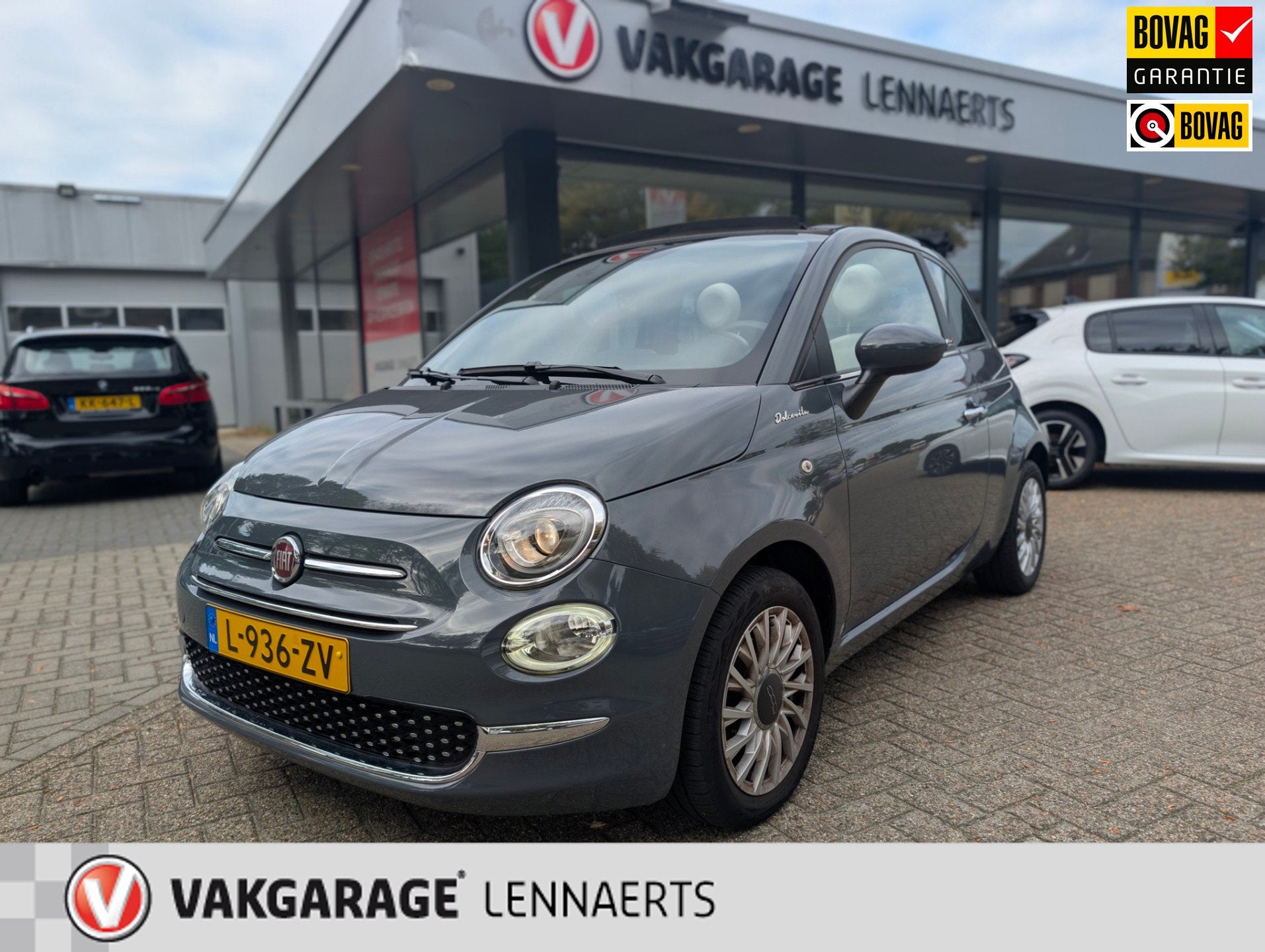 Fiat 500 C 1.0 Hybrid Dolcevita Rijklaar +Bovag Garantie, Auto's, Voorwielaandrijving, 12 maanden, 4 stoelen, Bedrijf