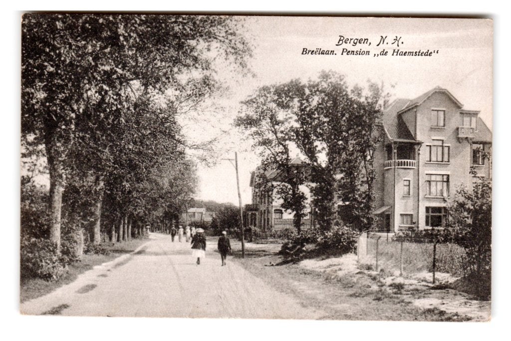 Bergen, Breëlaan - Pension "de Haemstede", Ophalen of Verzenden, Voor 1920, Gelopen, Noord-Holland