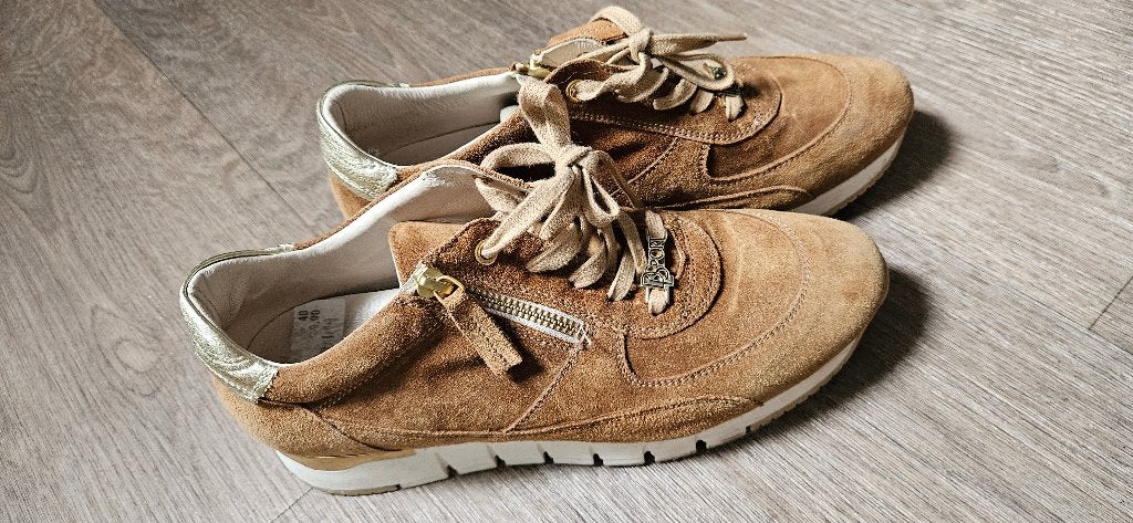 DL Sport suède sneakers maat 40, Bruin, Ophalen of Verzenden, DL Sport, Sneakers of Gympen